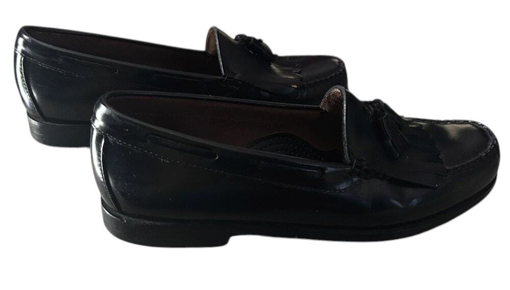 G.H. Bass & Co. Weejuns Layton Black Leather Kiltie Tassel Loafers Men's 11
